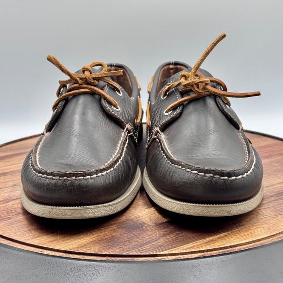 SPERRY Top Sider Boat Shoe Men\'s Size 13M STS14051 Waterloo Tan Laces 2 Eye main image 10